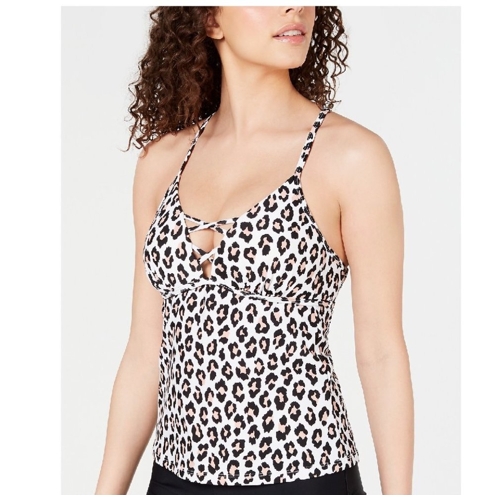 Hula Honey Juniors' Printed Push-Up Tankini Top